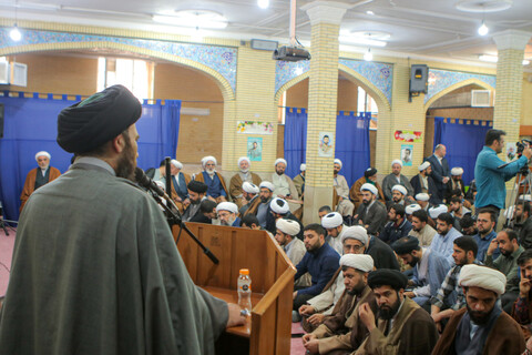 نشست علما و طلاب حوزه علمیه همدان با حجت الاسلام عبداللهی