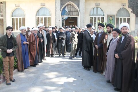 حوزه/ برگزاری مراسم دسته عزاداری به مناسبت سالروز وفات حضرت عبدالعظیم الحسنی ( ع ) توسط طلاب و روحانیون