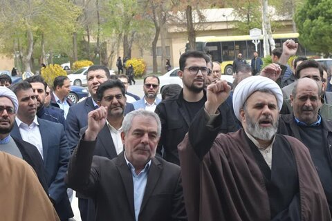 تصاویر/  تجمع دانشگاهیان دانشگاه ارومیه در حمایت از جبهه مقاومت