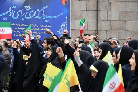 تصاویر/ تجمع دانشجویان تبریزی در حمایت از مردم غزه