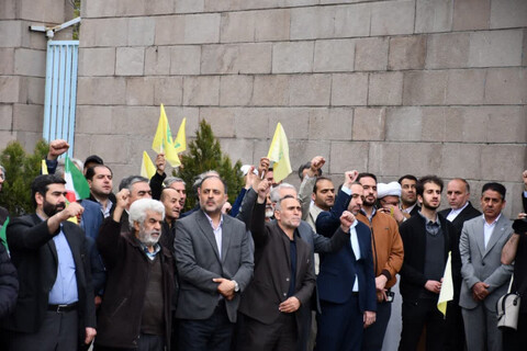 تصاویر/ تجمع دانشجویان تبریزی در حمایت از مردم غزه