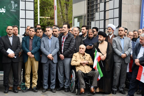 تصاویر/ تجمع دانشجویان تبریزی در حمایت از مردم غزه