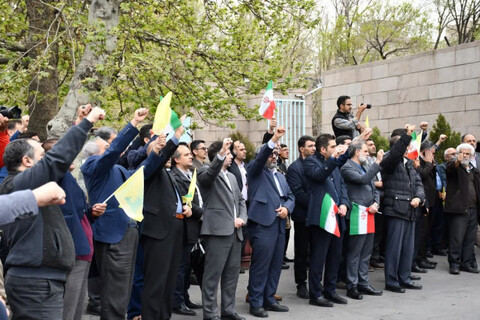 تصاویر/ تجمع دانشجویان تبریزی در حمایت از مردم غزه