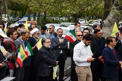 تصاویر/ تجمع دانشجویان تبریزی در حمایت از مردم غزه