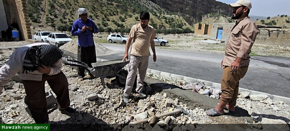 فعالیت گروه جهادی شهید پیش بین شهرستان صیدون در منطقه تنگ چویل