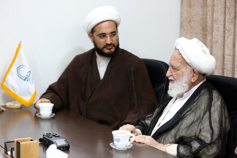 تصاویر/ بازدید آیت الله مسعودی خمینی از مرکز رسانه و فضای مجازی حوزه های علمیه