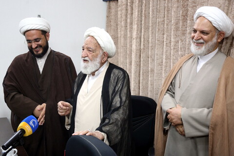 تصاویر/ بازدید آیت الله مسعودی خمینی از مرکز رسانه و فضای مجازی حوزه های علمیه