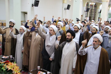 تصاویر / تجمع طلاب و روحانیون اصفهان در محکومیت جنایات رژیم صهیونیستی