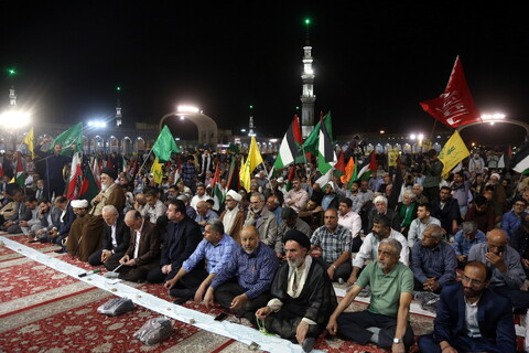 تصاویر/ اجتماع بزرگ مردمی «أنا علی العهد»