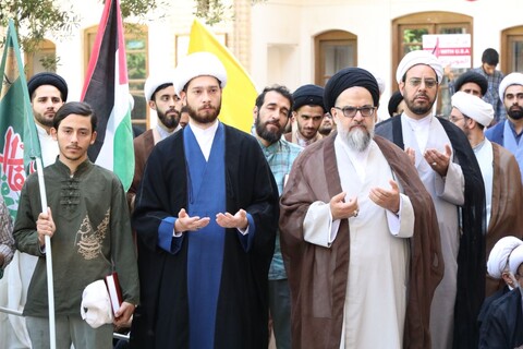 تجمع حوزویان یزد در پی جنایات رژيم صهيونيستی