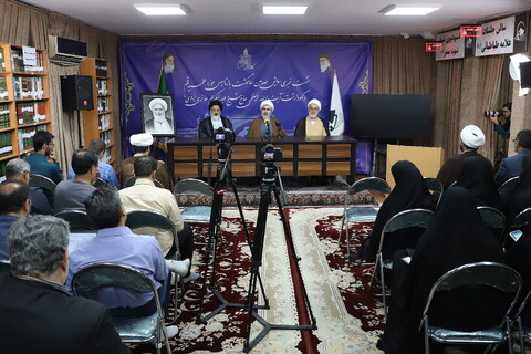 تصاویر/ نشست خبری همایش صدمین سالگشت باز تأسیس حوزه علمیه قم
