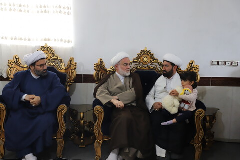 تصاویر/تکریم و سرکشی نماینده ولی فقیه از روحانیون بیجار