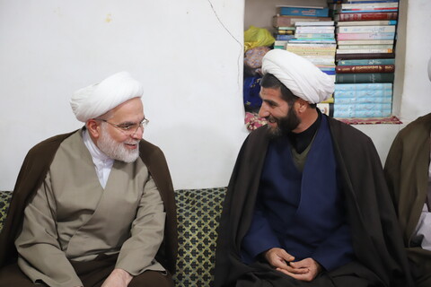 تصاویر/تکریم و سرکشی نماینده ولی فقیه از روحانیون بیجار