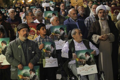 تصاویر/ تجمع دانشجویان، طلاب و مردم بیرجند بر علیه جنایت رژیم کودکش اسرائیل