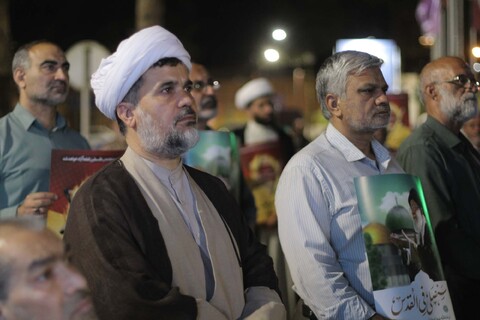 تصاویر/ تجمع دانشجویان، طلاب و مردم بیرجند بر علیه جنایت رژیم کودکش اسرائیل