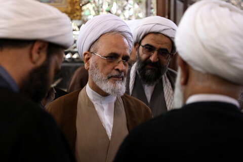 تصاویر/استقبال و زیارت آیت الله اعرافی از حرم مطهر شاه عبدالعظیم حسنی