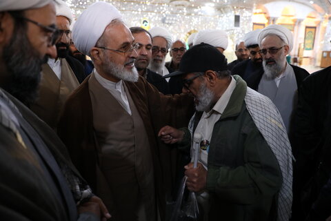 تصاویر/استقبال و زیارت آیت الله اعرافی از حرم مطهر شاه عبدالعظیم حسنی