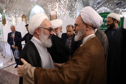تصاویر/استقبال و زیارت آیت الله اعرافی از حرم مطهر شاه عبدالعظیم حسنی