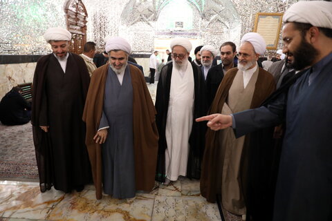 تصاویر/استقبال و زیارت آیت الله اعرافی از حرم مطهر شاه عبدالعظیم حسنی