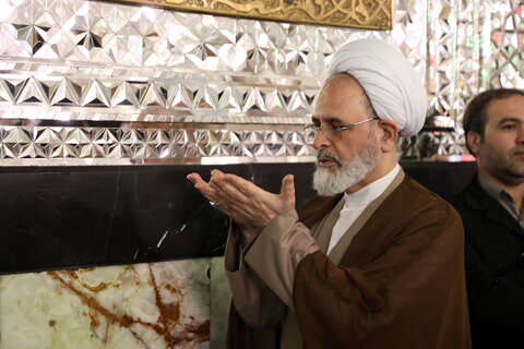 تصاویر/استقبال و زیارت آیت الله اعرافی از حرم مطهر شاه عبدالعظیم حسنی