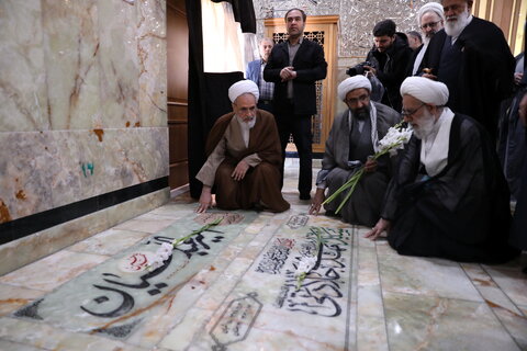 تصاویر/استقبال و زیارت آیت الله اعرافی از حرم مطهر شاه عبدالعظیم حسنی