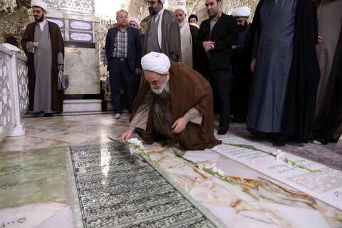 تصاویر/استقبال و زیارت آیت الله اعرافی از حرم مطهر شاه عبدالعظیم حسنی