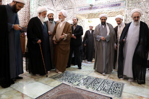 تصاویر/استقبال و زیارت آیت الله اعرافی از حرم مطهر شاه عبدالعظیم حسنی