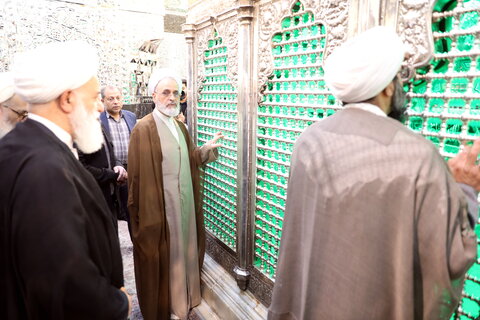 تصاویر/استقبال و زیارت آیت الله اعرافی از حرم مطهر شاه عبدالعظیم حسنی