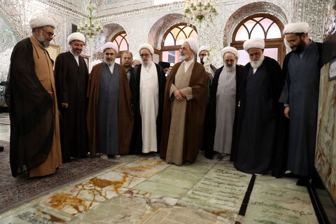 تصاویر/استقبال و زیارت آیت الله اعرافی از حرم مطهر شاه عبدالعظیم حسنی