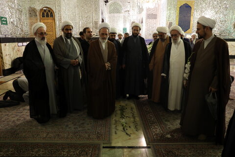 تصاویر/استقبال و زیارت آیت الله اعرافی از حرم مطهر شاه عبدالعظیم حسنی