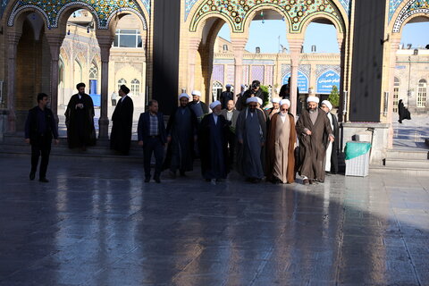 تصاویر/استقبال و زیارت آیت الله اعرافی از حرم مطهر شاه عبدالعظیم حسنی