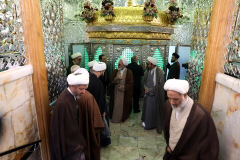 تصاویر/استقبال و زیارت آیت الله اعرافی از حرم مطهر شاه عبدالعظیم حسنی