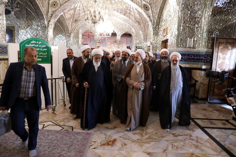 تصاویر/استقبال و زیارت آیت الله اعرافی از حرم مطهر شاه عبدالعظیم حسنی