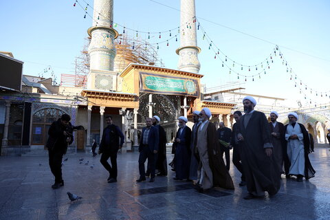 تصاویر/استقبال و زیارت آیت الله اعرافی از حرم مطهر شاه عبدالعظیم حسنی
