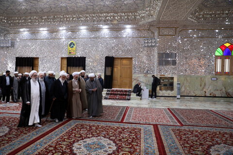 تصاویر/استقبال و زیارت آیت الله اعرافی از حرم مطهر شاه عبدالعظیم حسنی