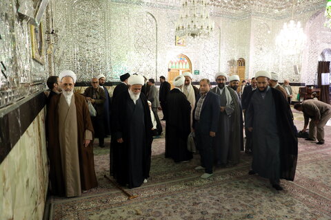 تصاویر/استقبال و زیارت آیت الله اعرافی از حرم مطهر شاه عبدالعظیم حسنی