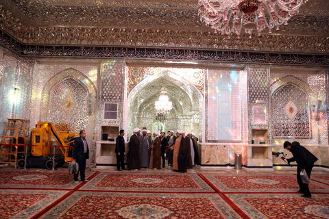 تصاویر/استقبال و زیارت آیت الله اعرافی از حرم مطهر شاه عبدالعظیم حسنی