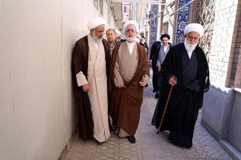 تصاویر/استقبال و زیارت آیت الله اعرافی از حرم مطهر شاه عبدالعظیم حسنی