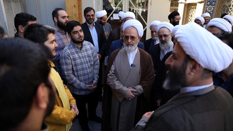 تصاویر/استقبال و زیارت آیت الله اعرافی از حرم مطهر شاه عبدالعظیم حسنی