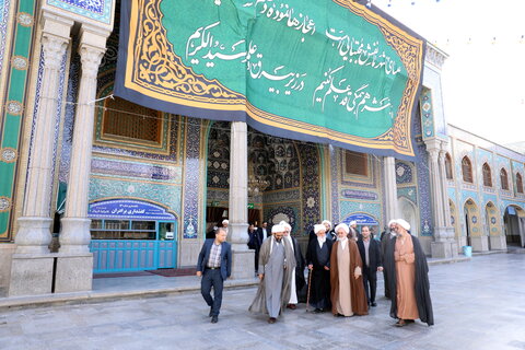 تصاویر/استقبال و زیارت آیت الله اعرافی از حرم مطهر شاه عبدالعظیم حسنی