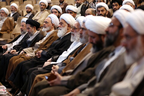 تصاویر/ نشست اساتید و معاونین واحدهای آموزشی حوزه علمیه تهران با آیت الله اعرافی