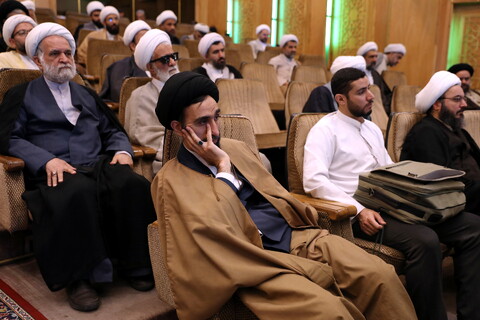 تصاویر/ نشست اساتید و معاونین واحدهای آموزشی حوزه علمیه تهران با آیت الله اعرافی