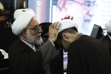 تصاویر/ مراسم عمامه گذاری طلاب حوزه علمیه سفیران هدایت بیرجند