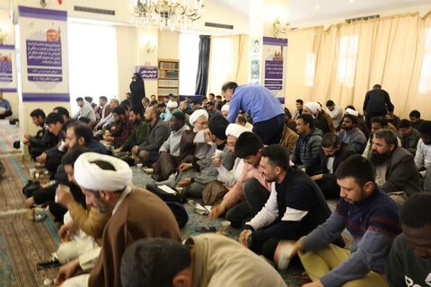 تصاویر/ اجتماع طلاب جهان اسلام در حمایت از مردم غزه جامعه المصطفی العالمیه خراسان