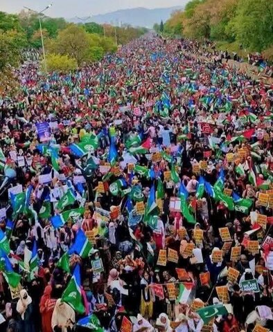 جماعت اسلامی کی جانب سے عظیم الشان غزہ مارچ