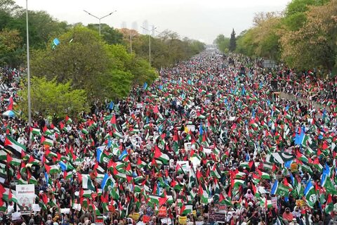 جماعت اسلامی کی جانب سے عظیم الشان غزہ مارچ