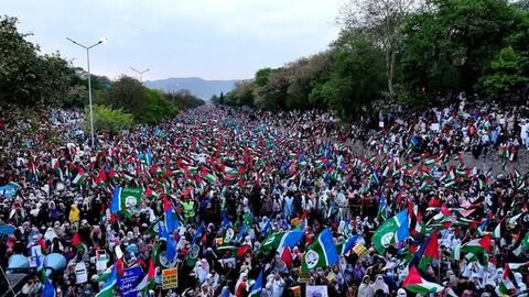 جماعت اسلامی کی جانب سے عظیم الشان غزہ مارچ