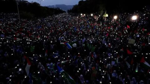 جماعت اسلامی کی جانب سے عظیم الشان غزہ مارچ