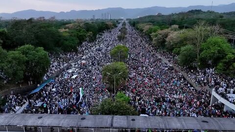 جماعت اسلامی کی جانب سے عظیم الشان غزہ مارچ