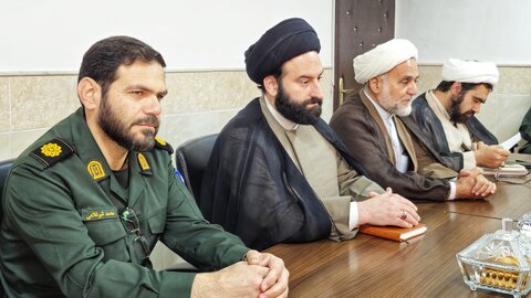 تصاویر/ دیدار مسئول سازمان بسیج طلاب با مسئول‌ بسیج اساتید حوزه علمیه